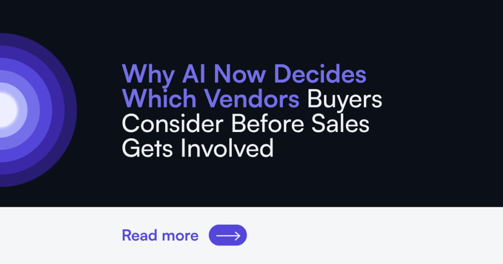 AI-generated shortlist filtering B2B vendors before sales contact