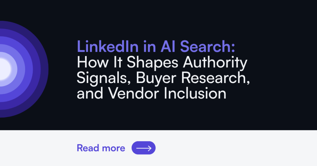 Authority Signals graphic by HiFuture Consulting: LinkedIn in AI search
